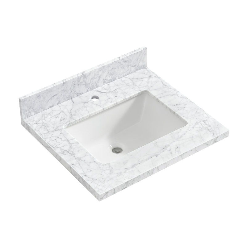 Vinnova Zevio 25 in. W x 22 in. D Natural Marble Vanity Top in